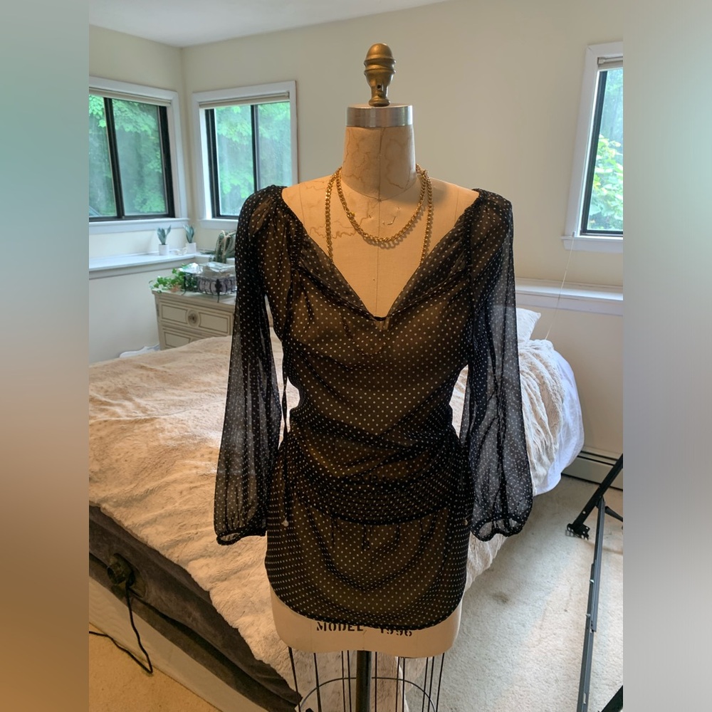 Jones New York Beach wear cover-up sheer